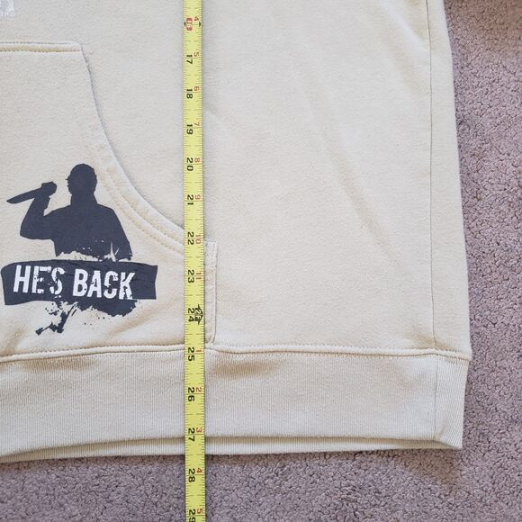 Halloween 2 Michael Myers Size 2XL Mens He's Back Cream Patchwork Hoodie Horror - Picture 6 of 8